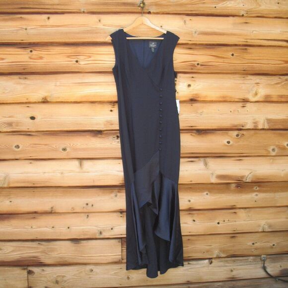 NWT Adrianna Papell Button Trim Hi Lo Dress - Picture 7 of 15